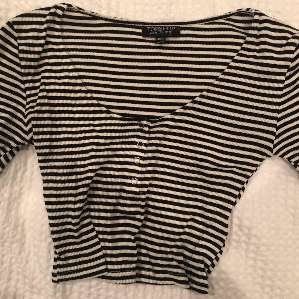 Top shop striped crop top